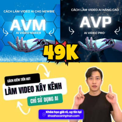 Combo 2 khóa học Làm Video Xây Kênh bằng Công nghệ AI cùng Hiếu AI Share Combo 2 Khóa Học Làm Video Xây Kênh Bằng Công nghệ AI Cùng Hiếu AI