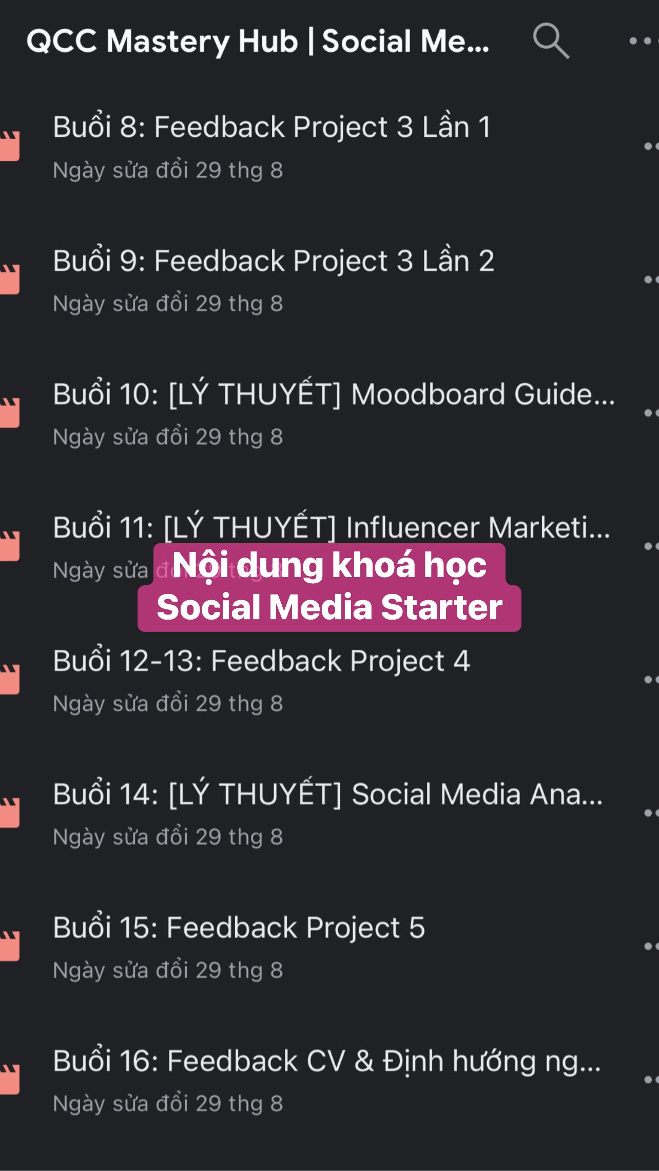 Social Media Starter - QCC Mastery Hub mới nhất 2025 Share Khoá học Social Media Starter của QCC Mastery Hub mới nhất 2025