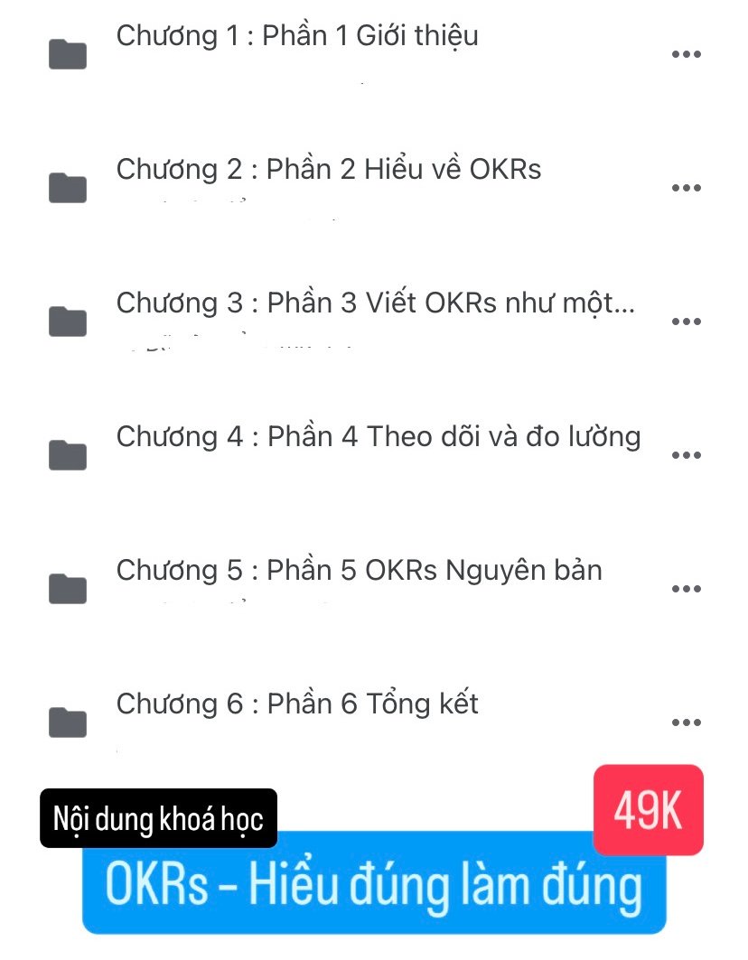 Alternative view of OKRs – Hiểu đúng làm đúng – Mai Xuân Đạt