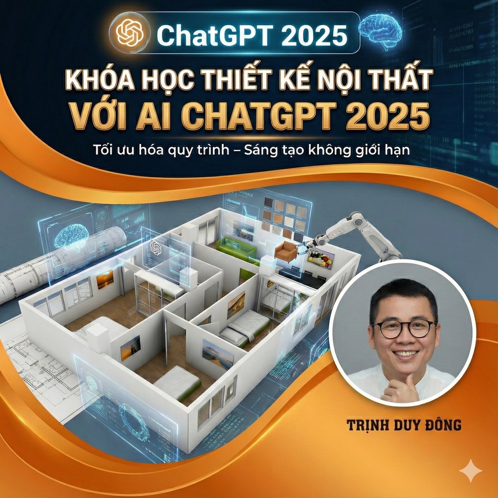 Khóa Học Thiết kế Nội Thất Với AI ChatGPT 2025