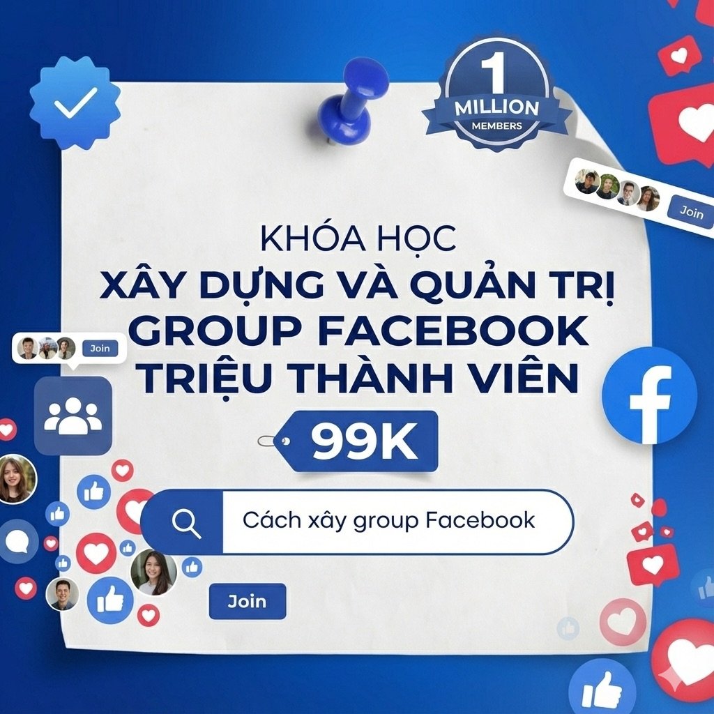 Khóa Học Xây Dựng Và Quản Trị Group Facebook Triệu Thành Viên
