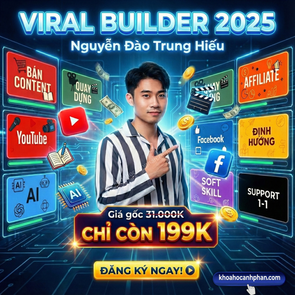 Khóa Học Viral Builder 2025 Cùng Nguyễn Đào Trung Hiếu