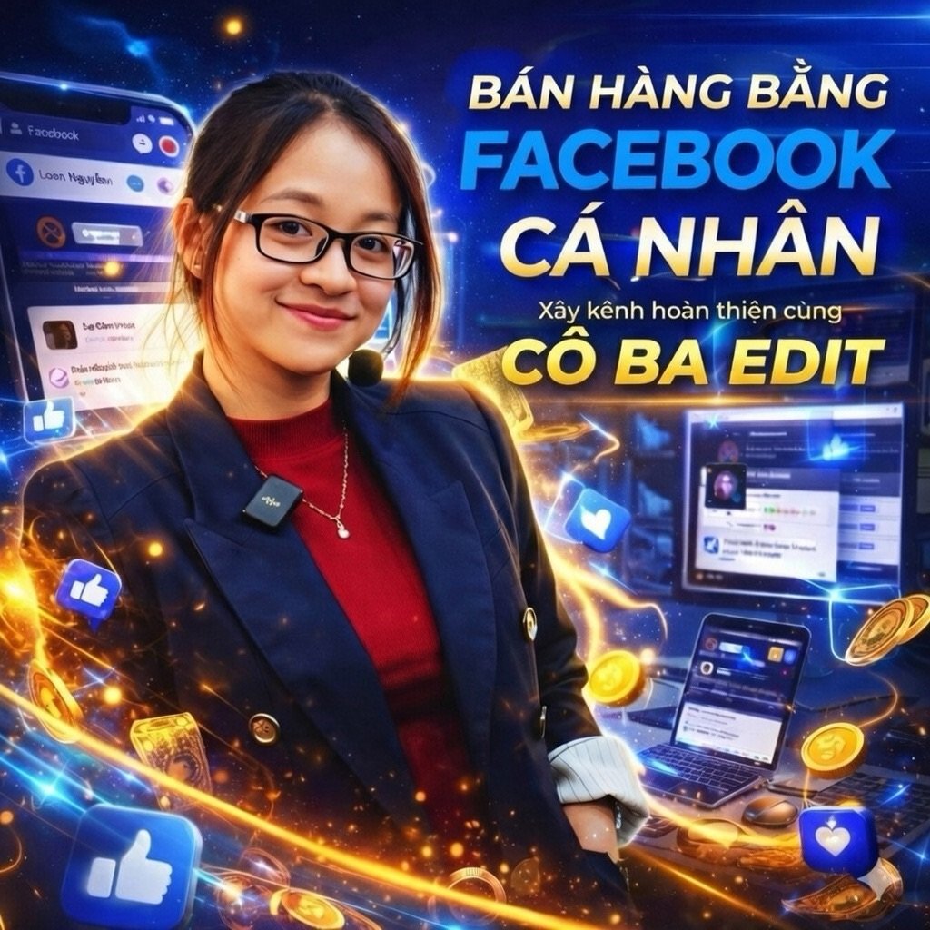 Khóa Học Bán Hàng Bằng FaceBook Cá Nhân – Xây Kênh Hoàn Thiện Cùng Cô Ba Edit