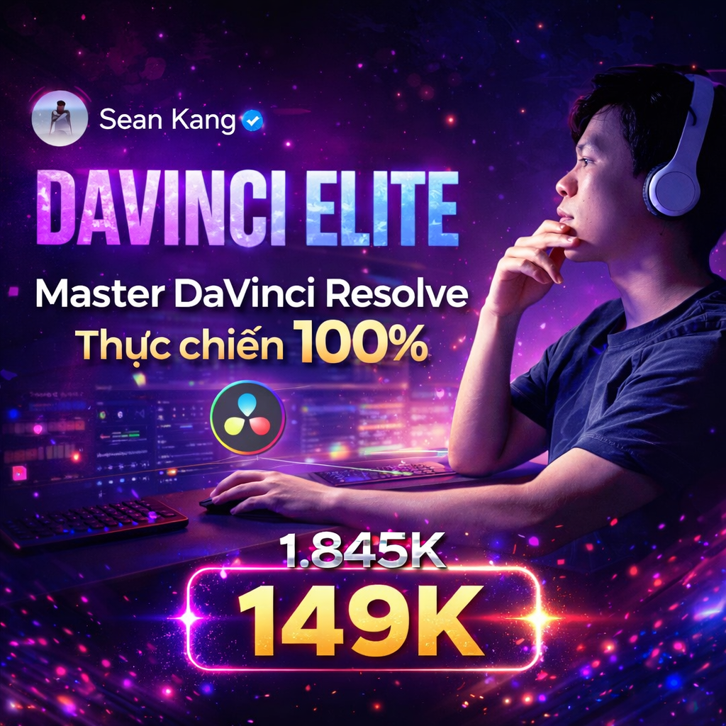 Khóa học Anh Phan - Chia sẻ khóa học online giá rẻ, chất lượng, uy tín Khóa Học Davinci Elite SeanKang – Master DaVinci Resolve Thực Chiến 100%
