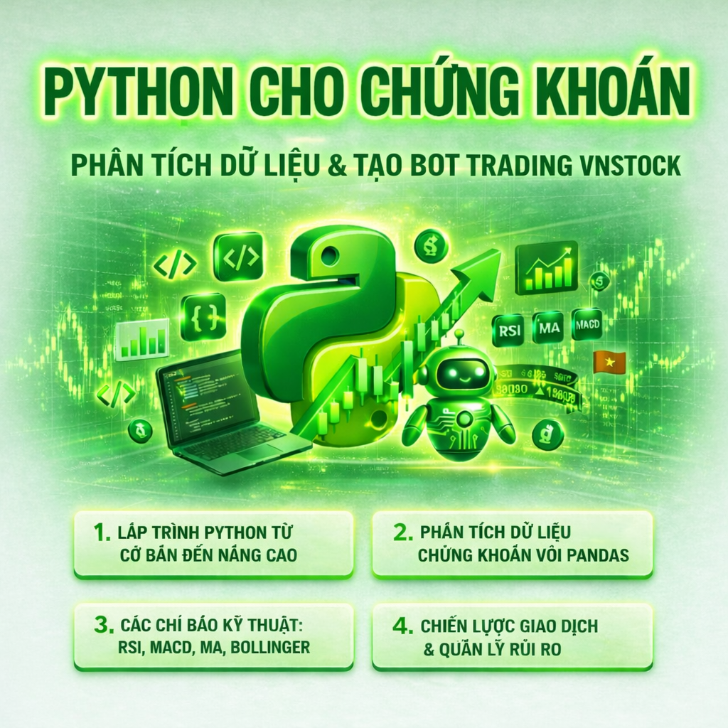 Khóa Học Python Phân Tích Dữ Liệu & Tạo Bot Chứng Khoán – Vnstock