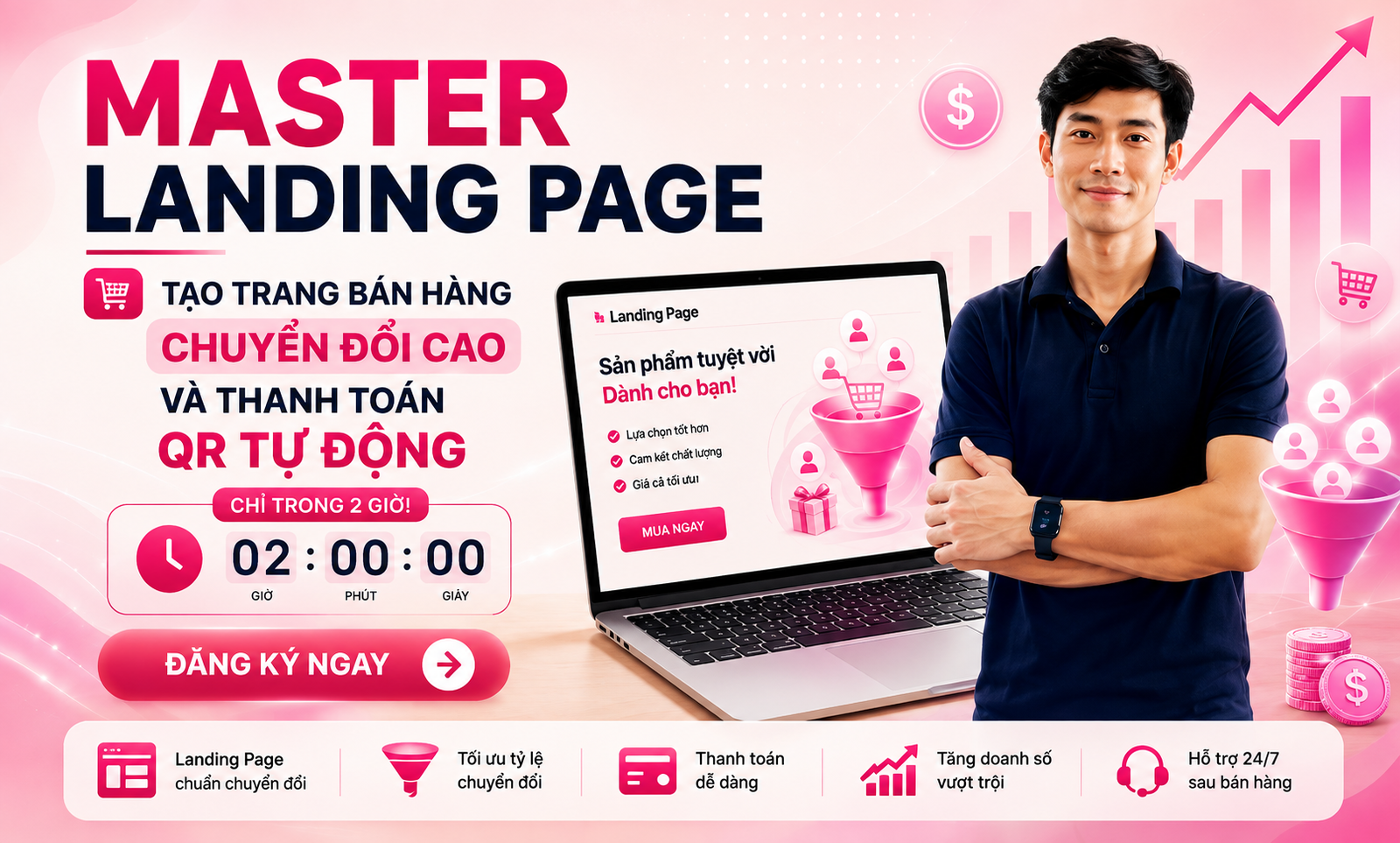 Thiết kế Landing Page Chuyển Đổi Cao Với AI Trong 30 Phút Cùng Trongmkt