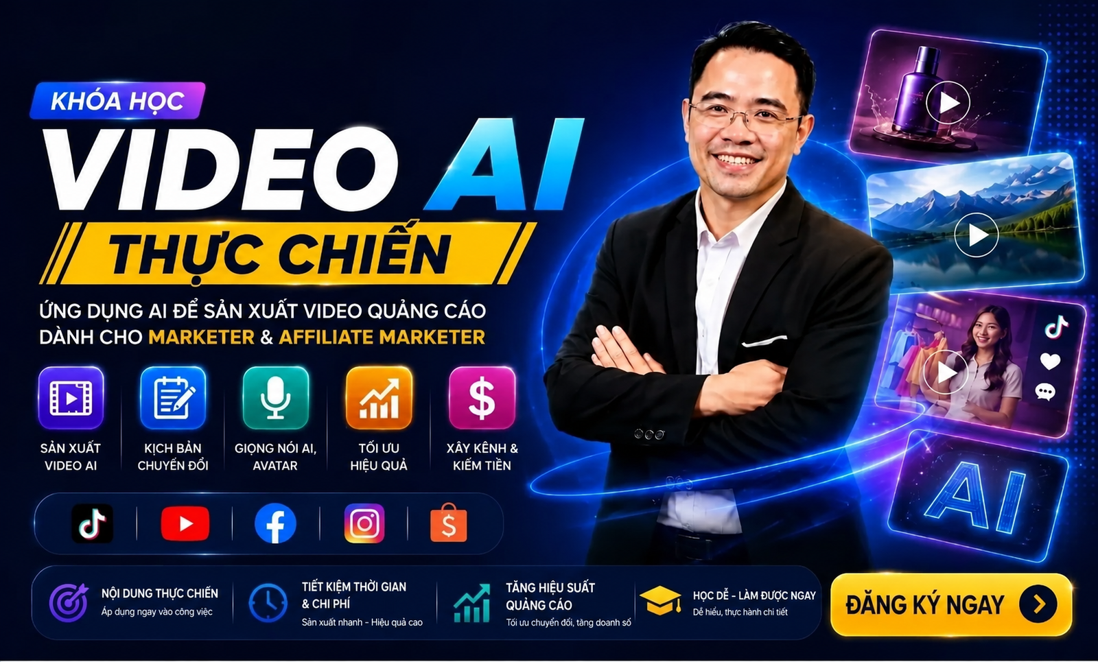 Video AI Thực Chiến Cho Marketing, Truyền Thông, Xây Kênh, Affiliate